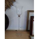 Tall glass votive 52cm tall