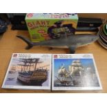 2 x history club puzzles (unchecked) large roll out puzzle mat and an Eomoda rubber shark