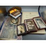 interesting lot of ephemera including postcards mourning cards (Edwardian era) lots of old