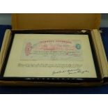 Framed winning pools certificate, Vernons Liverpool. 1951