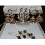 Surplus stock from a local jewellery business (costume jewellery all new and unworn) 4 pairs of