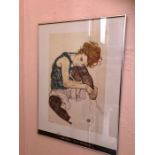 The Artist's Wife - Egon Schiele Framed print