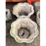 Pair of concrete planters