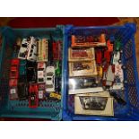 2 trays of die cast toys