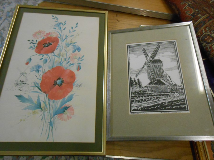 Assorted pictures some watercolours etc etc from house clearance - Image 3 of 7