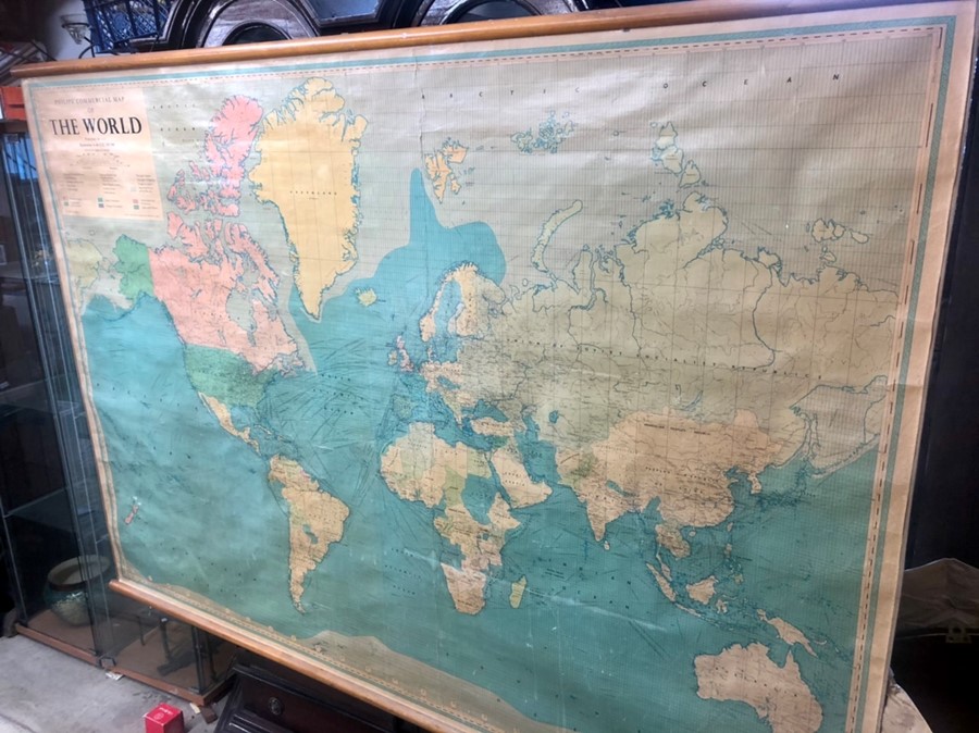 Large Philips commercial Map of the World