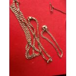 9ct Necklace 28 inches long and Bracelet 6 inches long 13.7 grams