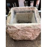 Square concrete planter