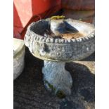 Concrete Bird Bath 18 inches tall 13 wide