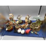 Various Bird Ornaments ( some A/F )