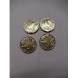 4 Doves of Peace Two Pound Coins 1995