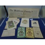 Assorted ephemera from mainly the Victorian period to incl 1860 and 1862 Professor Browne's Toilet