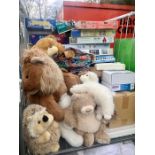 Job lot jigsaw puzzles, collectible cuddlys etc ( top half of stillage ) from house clearance.