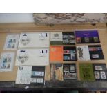 Great lot of 30 presentation packs plus 2 first issue 20p coin first day covers, also includes a