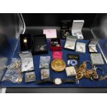 Box of assorted Costume Jewellery including odd modern 925 earrings etc