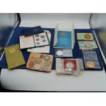 One Florin 1928 & 1933 , Half Crown 1923 , 2 First Decimal Coin Sets , Canadian 1991 Dollar etc etc