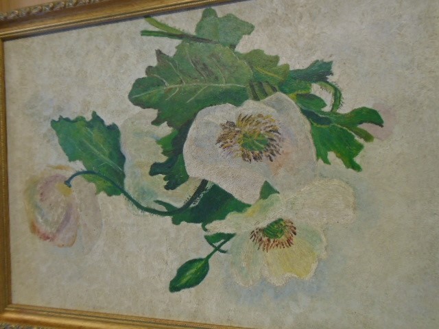 Elsie Elizabeth Guoss oil on board flowers 16 1/2 x 11 1/2 inches - Image 3 of 4