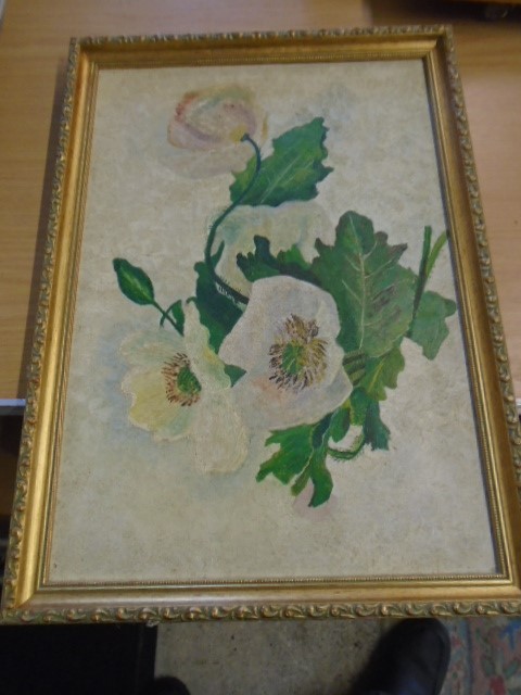 Elsie Elizabeth Guoss oil on board flowers 16 1/2 x 11 1/2 inches - Image 2 of 4