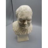 Plaster Bust of Winston Churchill 10 inches tall