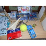 Box of assorted toys and games