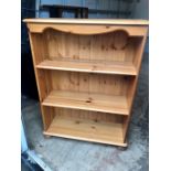 Modern pine bookcase