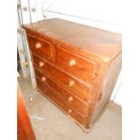 Modern Pine 2 Short over 3 long chest of drawers 36 inches wide 36 tall 18 deep ( missing 1 knob )