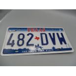 American number plate