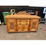 Antique oak sideboard ( originally had large mirror back )