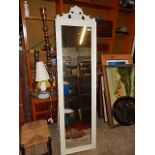 long white free standing mirror