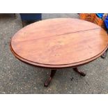 Victorian Mahogany oval tilt top table