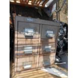 6 Drawer metal unit