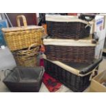 collection of baskets, picnic baskets and graduating baskets, need a clean