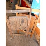 2 Folding Wooden Chairs ( both stamped WD )