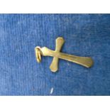 gold crucifix hook stamped 333 ( 8 ct ) 0.6 grams