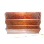 Vintage Oak Desk Tidy ( missing one partition ) 15 x 5 x 8inches tall