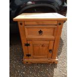 mexican pine bedside table
