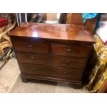 Mahogany 2 short over 2 long chest of drawers
