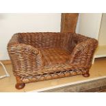 Oka rattan dog basket, very sturdy for display purposes also 49Lx37Wx38cmD