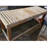 Wooden greenhouse workbench 70 x 24 inches 31 tall