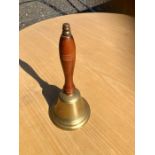 Brass hand bell 27 cm tall