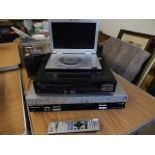 Panasonic dvd/ video player, Aiwa dvd player and portable dvd player with bag and accessories and