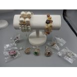 surplus stock from local jewellers, all new and unworn. Large pearl like bracelet, anklet, 3 rings