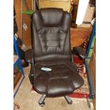 Black Leather gaming /massage chair, no power supply