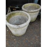 2 Concrete Garden Pots