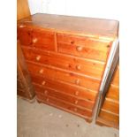Modern Pine 2 Short over 5 long chest of drawers 31 inches wide 39 tall 15 deep