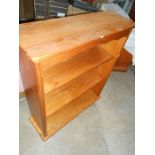 Pine Bookcase 33 inches wide 37 tall 11 deep