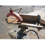 Bench Mounted Cast Iron Saw Bench 13 inches tall 10 x 11 inches ( no motor )