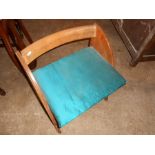 Vintage Childs Oak Chair with fixed seat pad