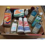 Box of retro household cleaning products, for display