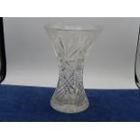 cut glass vase 23cm